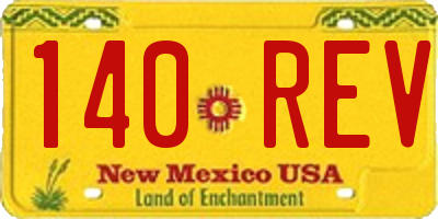 NM license plate 140REV