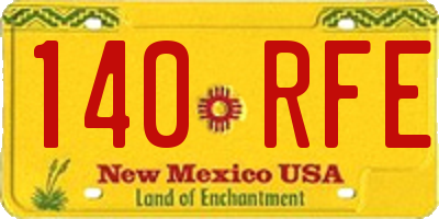 NM license plate 140RFE