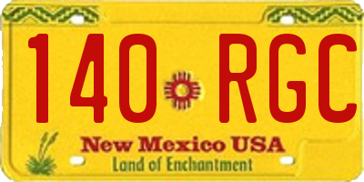 NM license plate 140RGC