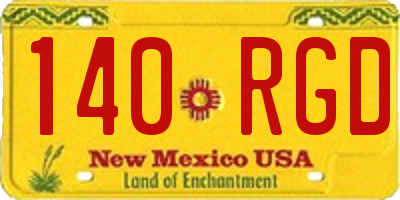 NM license plate 140RGD