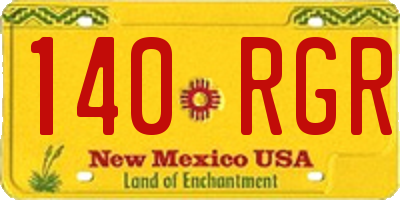 NM license plate 140RGR