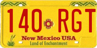 NM license plate 140RGT