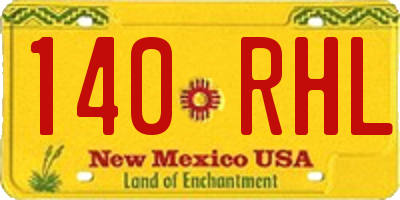 NM license plate 140RHL