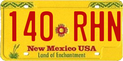 NM license plate 140RHN