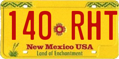 NM license plate 140RHT