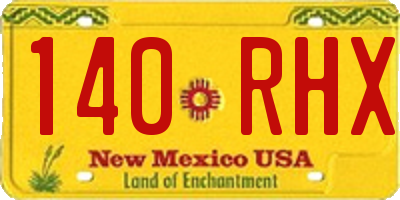 NM license plate 140RHX