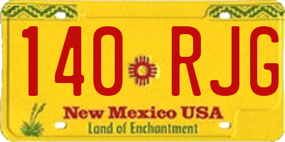 NM license plate 140RJG