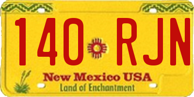 NM license plate 140RJN
