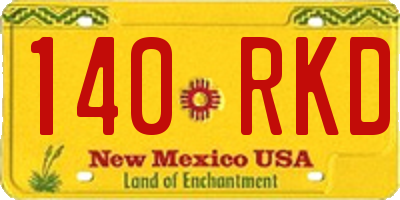 NM license plate 140RKD