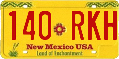 NM license plate 140RKH