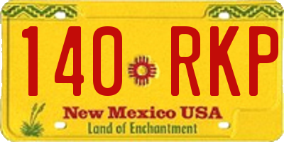 NM license plate 140RKP