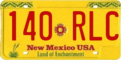 NM license plate 140RLC