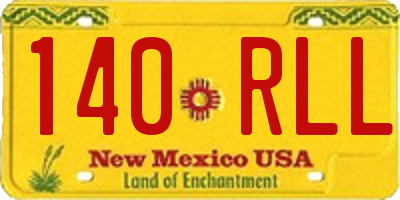 NM license plate 140RLL