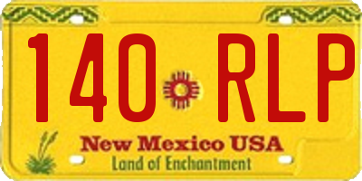 NM license plate 140RLP