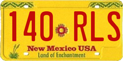 NM license plate 140RLS