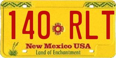 NM license plate 140RLT