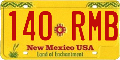 NM license plate 140RMB