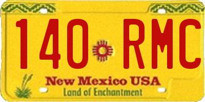NM license plate 140RMC