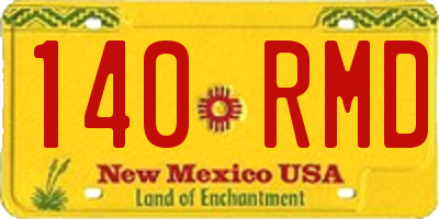 NM license plate 140RMD