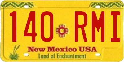 NM license plate 140RMI