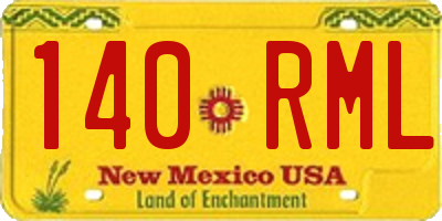 NM license plate 140RML