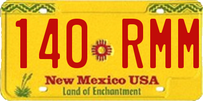 NM license plate 140RMM