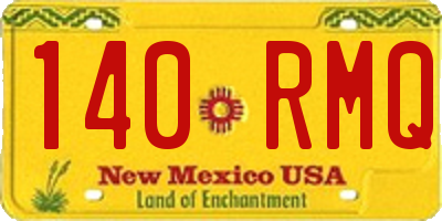 NM license plate 140RMQ