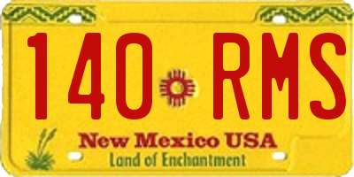 NM license plate 140RMS