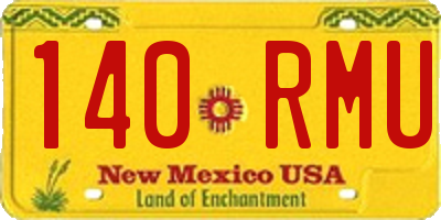 NM license plate 140RMU