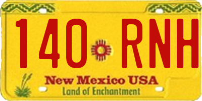 NM license plate 140RNH