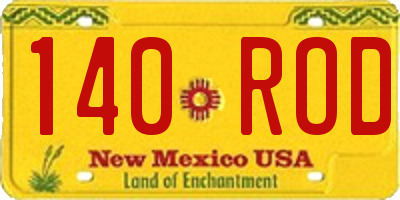 NM license plate 140ROD