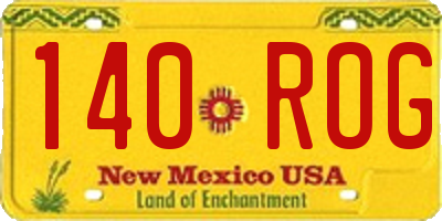 NM license plate 140ROG