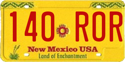 NM license plate 140ROR