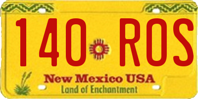 NM license plate 140ROS
