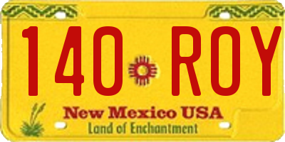 NM license plate 140ROY