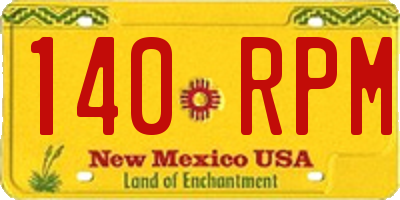 NM license plate 140RPM