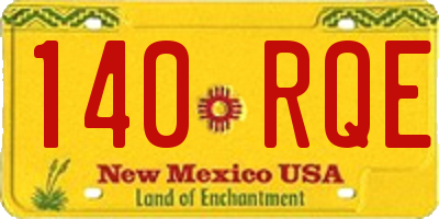 NM license plate 140RQE
