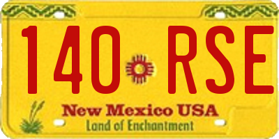 NM license plate 140RSE