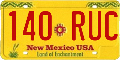 NM license plate 140RUC