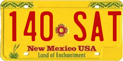 NM license plate 140SAT
