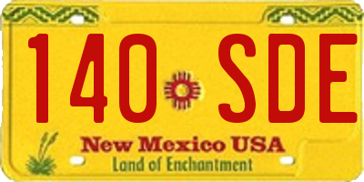 NM license plate 140SDE