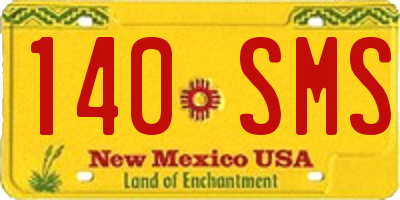 NM license plate 140SMS