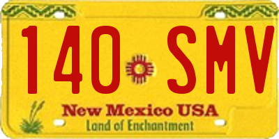 NM license plate 140SMV