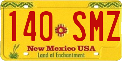 NM license plate 140SMZ
