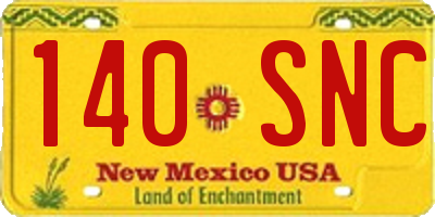 NM license plate 140SNC