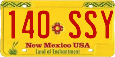 NM license plate 140SSY