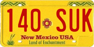 NM license plate 140SUK
