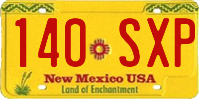 NM license plate 140SXP