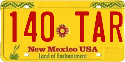 NM license plate 140TAR