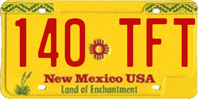 NM license plate 140TFT